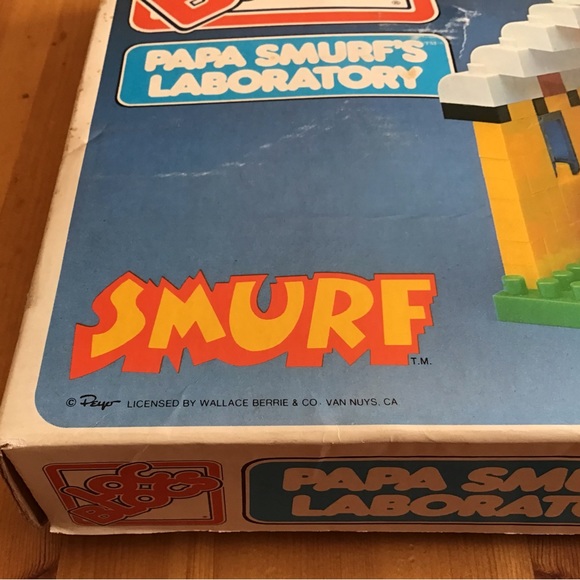 VINTAGE PAPA SMURF’S LABORATORY 1982 LOC BLOCS GLOW IN THE DARK BRICKS EXTRAS! - Picture 6 of 12